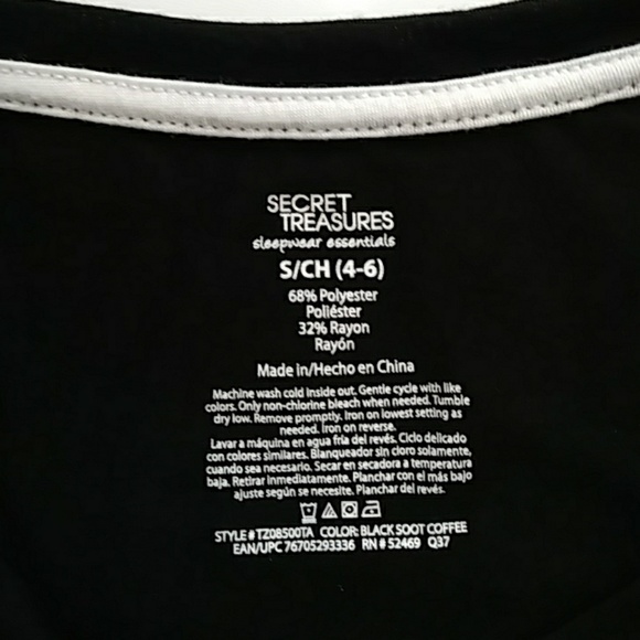 Secret Treasures Black White Top Small - Picture 4 of 4
